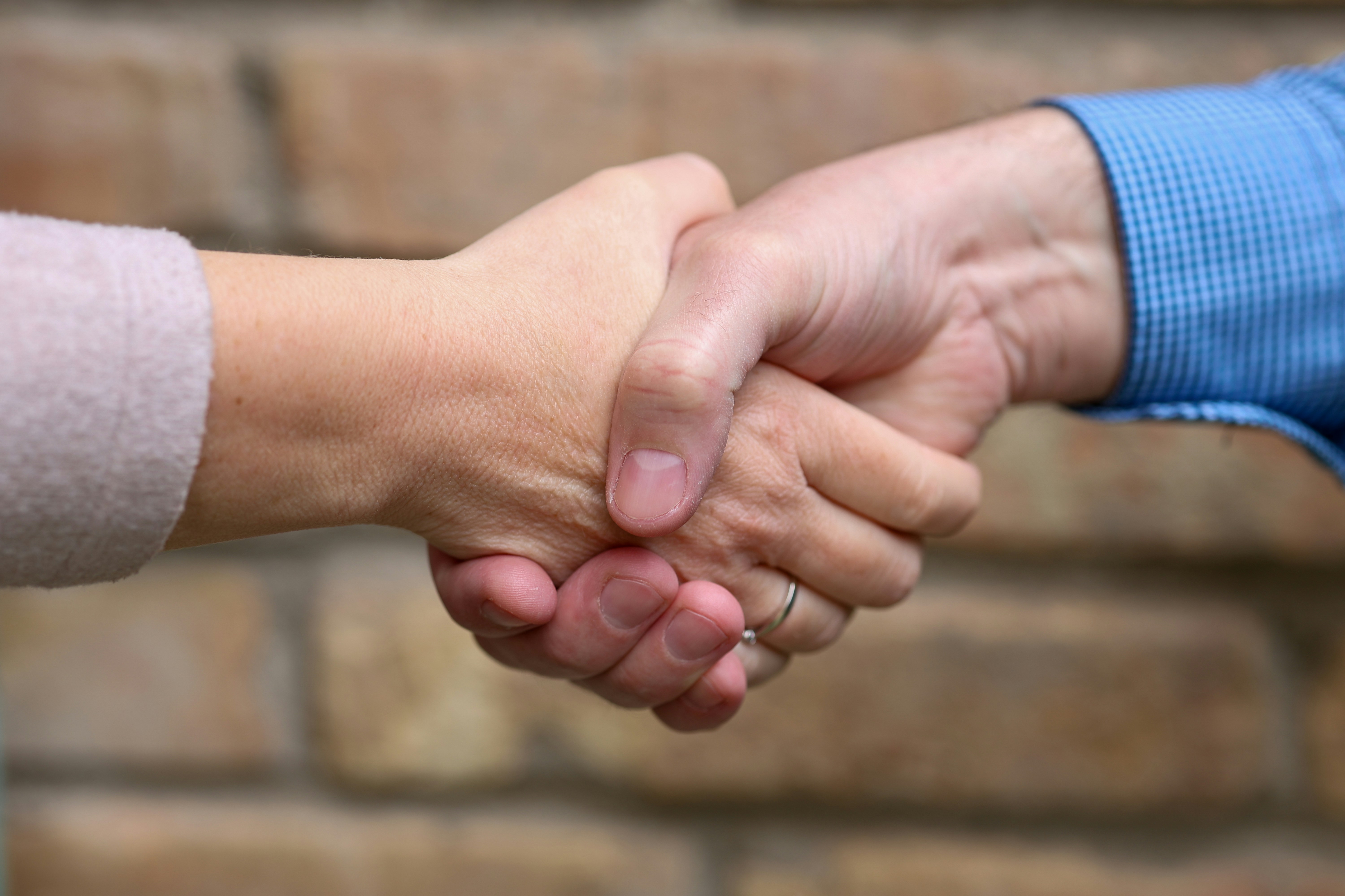 A handshake.